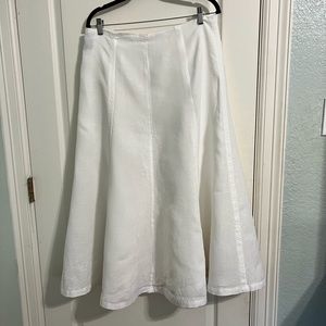 GAP White Linen Skirt